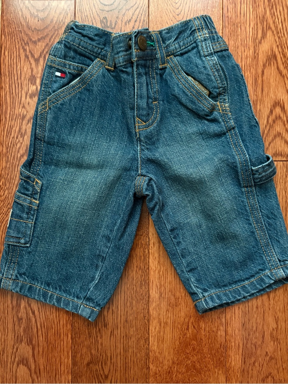 Tommy Hilfiger Boys Blue Denim Cargo Shorts